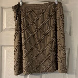 Brown Textured Women's Skirt